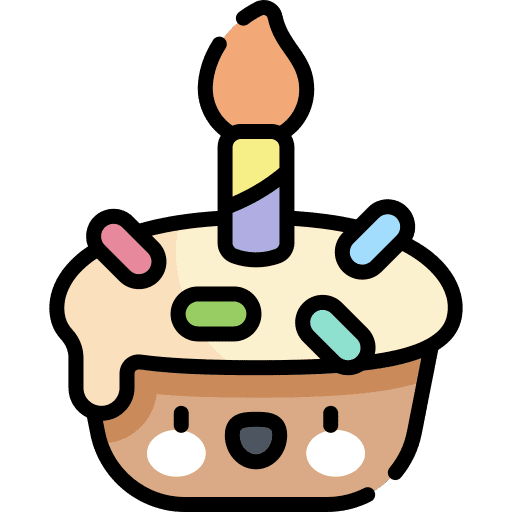 Birthday cupcake baked birthday cupcake birthday and party icon