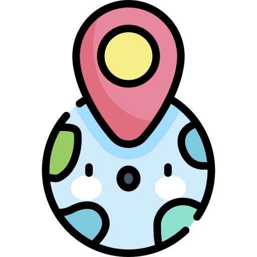 Placeholder travel location maps and location icon