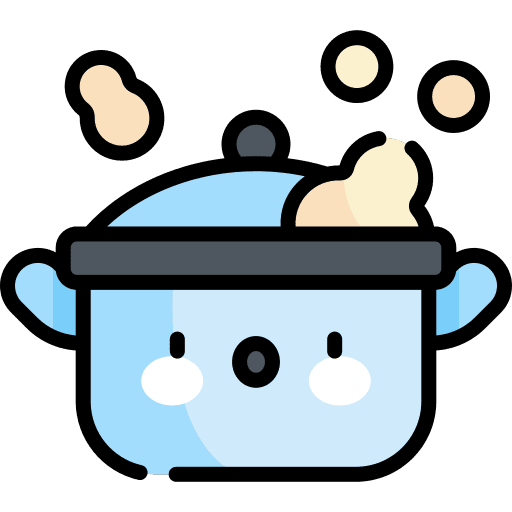 Pot saucepan kitchen boiling icon