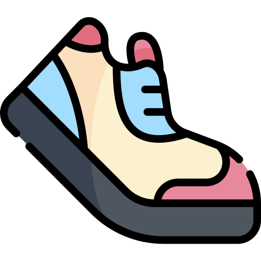 Running shoes sports and competition footwear sneakers icon