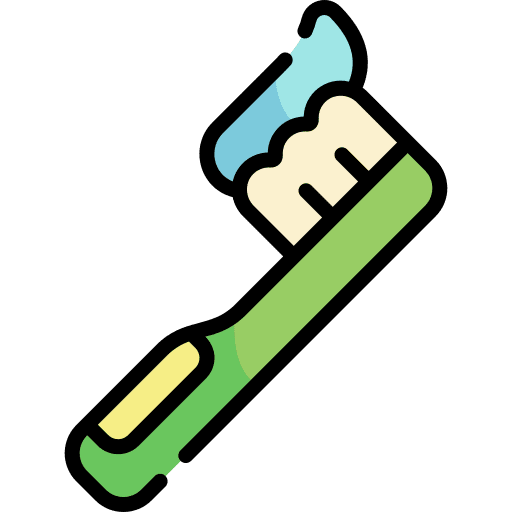 Toothbrush toothpaste dental care healthcare and medical icon