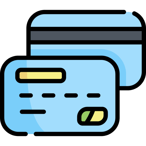 Credit card commerce and shopping payment money icon