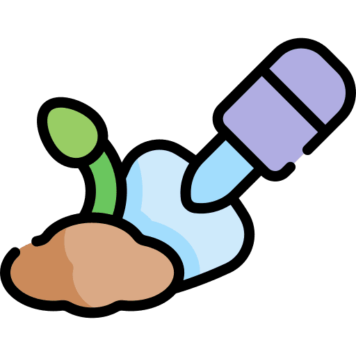 Gardening farm plant shovel icon