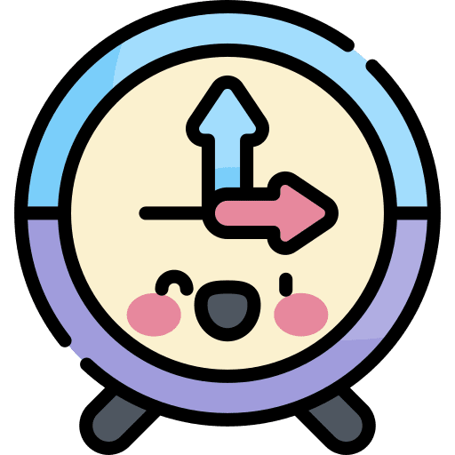 Clock alarm hour time and date icon