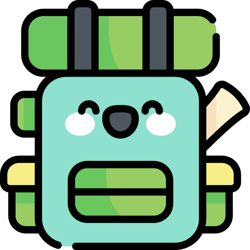 Travel baggage backpack luggage icon