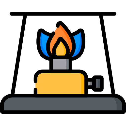 Bunsen burner chemistry healthcare and medical lab icon