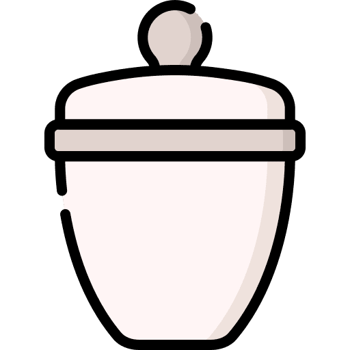 Crucible metallic iron construction and tools icon