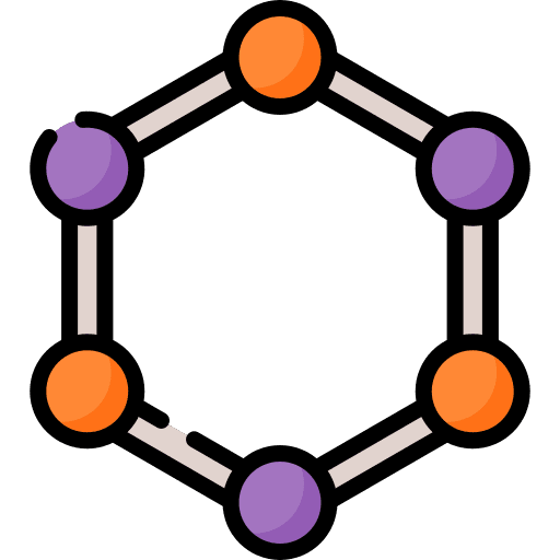 Molecular healthcare and medical biology chemistry icon