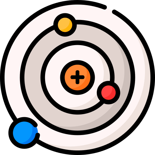 Atom atomic science electron icon