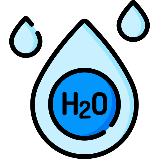 H2o water chemical droplet icon