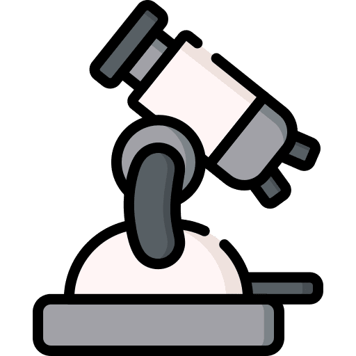 Microscope science education tools and utensils icon