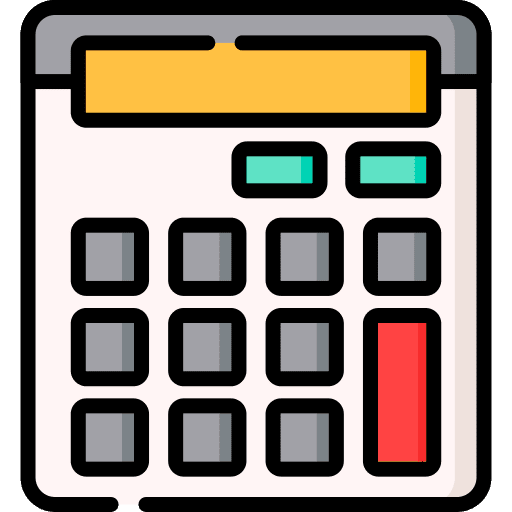Calculator education calculating maths icon