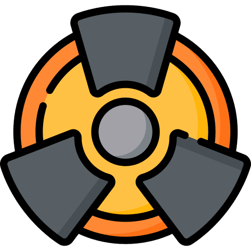 Radiation energy radioactive alert icon