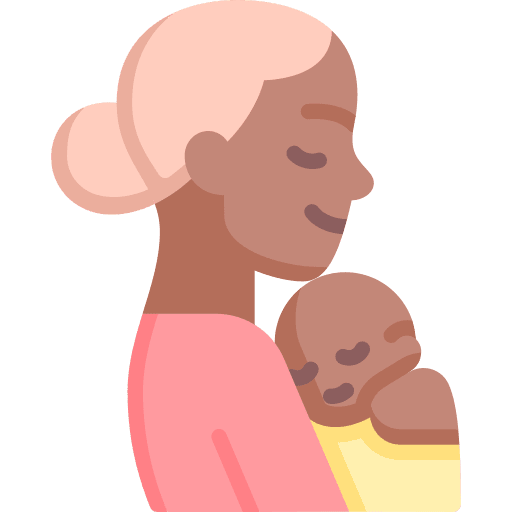 Mother newborn babysitter child icon