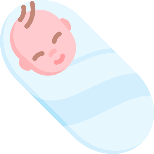 Newborn birth kid and baby infant icon