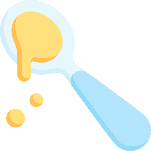 Baby food spoon mush porridge icon
