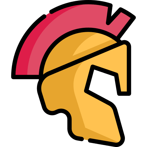 Helmet defense protection hoplite icon