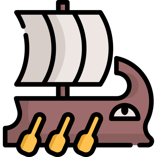 Trireme ship transport antique icon