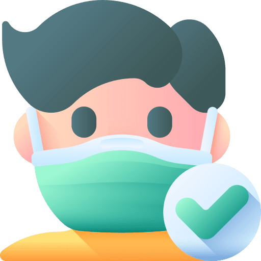 Face mask healthcare and medical people man icon