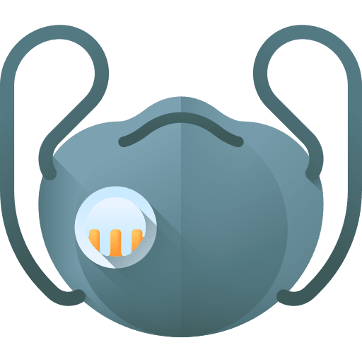 N95 healthcare and medical respirator mask face mask icon