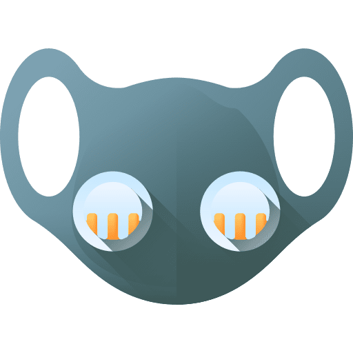 Sponge mask coronavirus security reusable icon