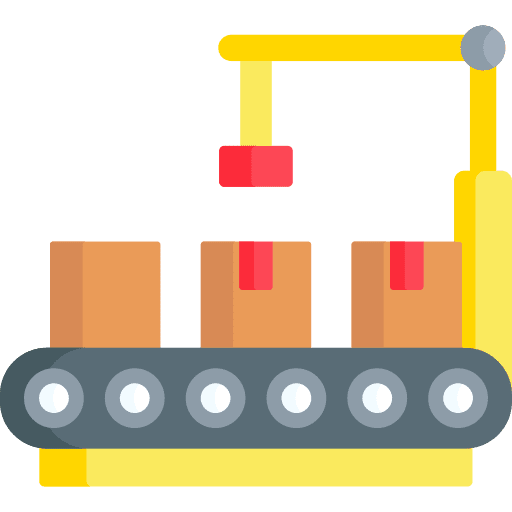 Conveyor belt industry conveyor belt machine icon