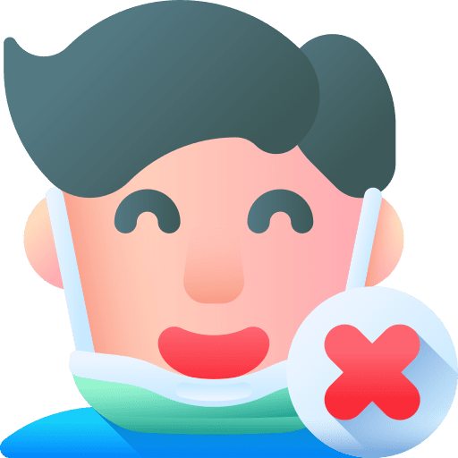 Face mask man under epidemic prevention icon
