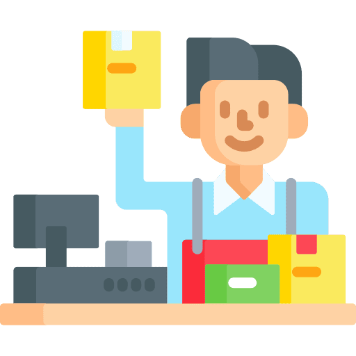 Retailer purchase retailer cashier icon