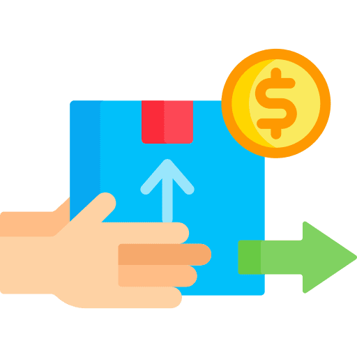 Delivery box shipping and delivery delivery box give icon