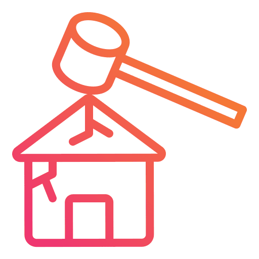 Destroy destroy building home icon