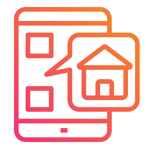 Online marketing home mobile phone electronics icon