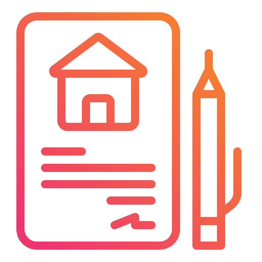 Signage mortgage paper sale icon