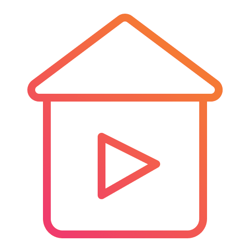 Video multimedia home building icon