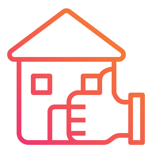 Best choice thumbs up hand real estate icon