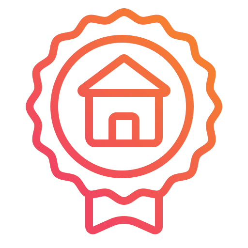 Medal real estate medal house icon