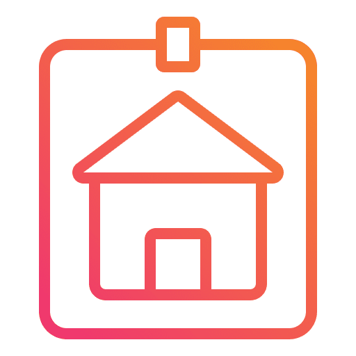 Real estate buildings poster house icon