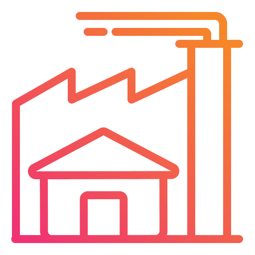 Real estate factory home industry icon