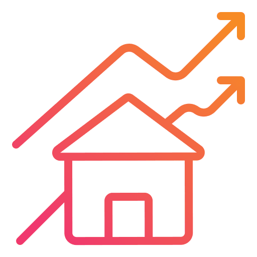 Real estate graph architecture property icon