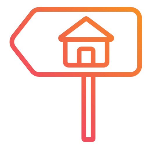 Direction sign direction signaling location icon