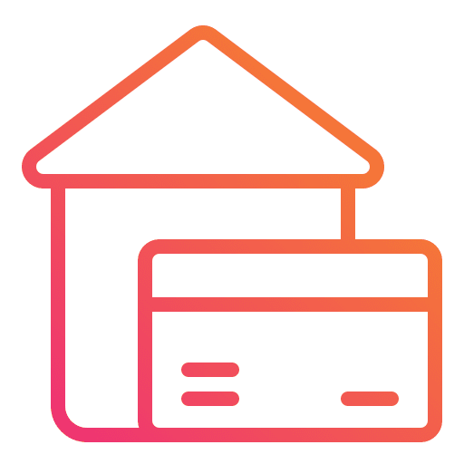 Financial architecture home business and finance icon