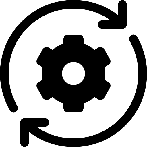 Solutions gear construction and tools configuration icon