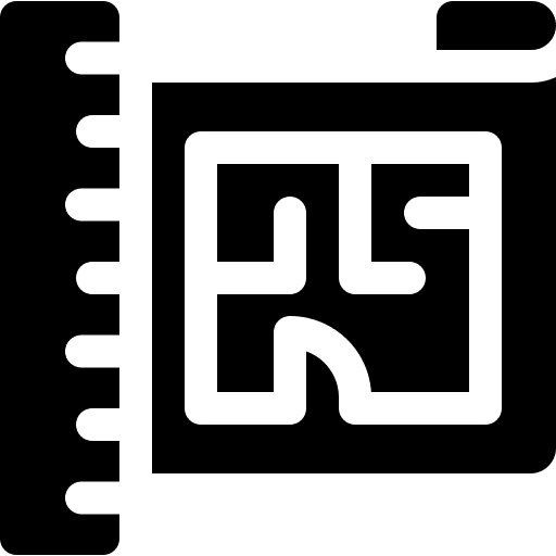 Blueprint sketch house floor plan icon