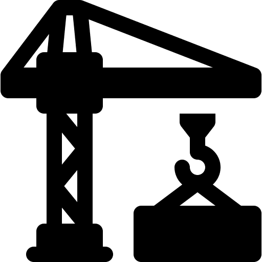 Crane construction lift hook icon