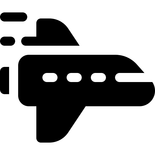 Space ship transport transportation aircraft icon