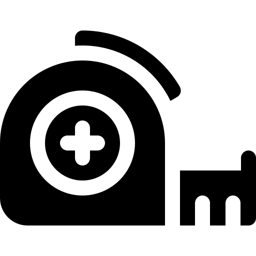 Measuring tape measuring tape construction and tools measurement icon