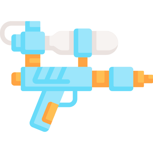 Water gun childhood play children icon