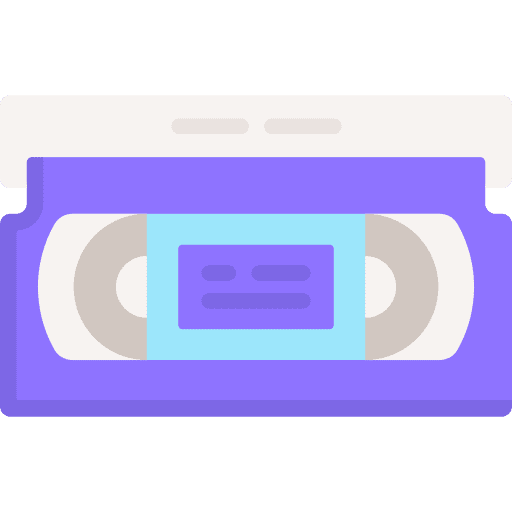 Videotape video player technology cinema icon