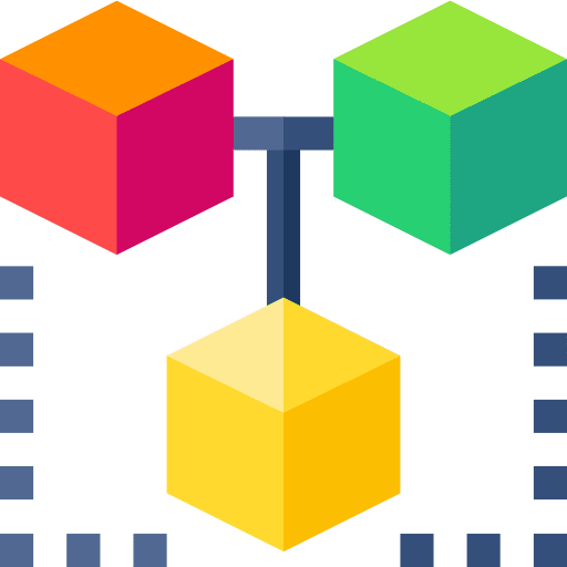 Connect data storage tehnology connected icon
