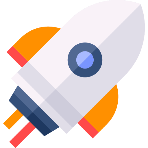 Launch universe transport rocket icon