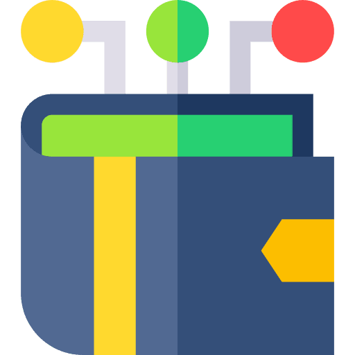 Wallet payment commerce and shopping business and finance icon